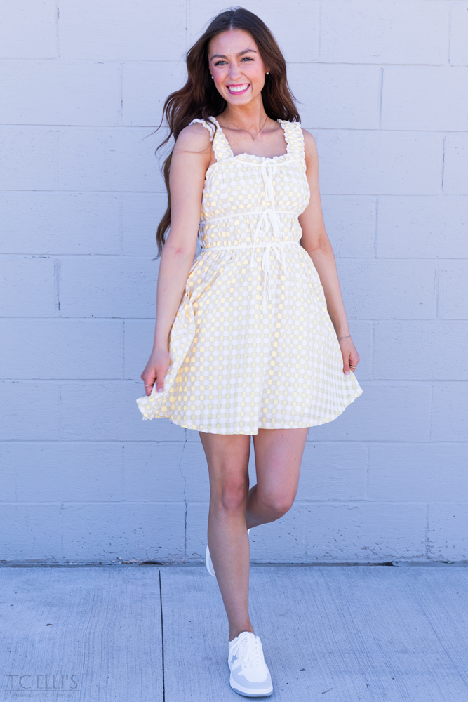 Checking In Gingham Dress