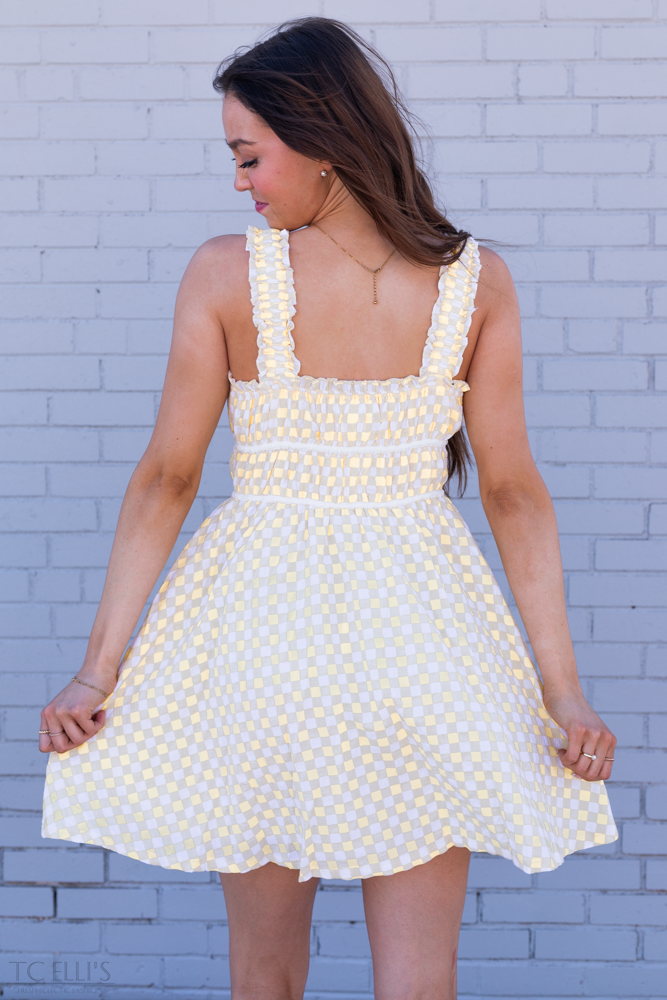 Checking In Gingham Dress