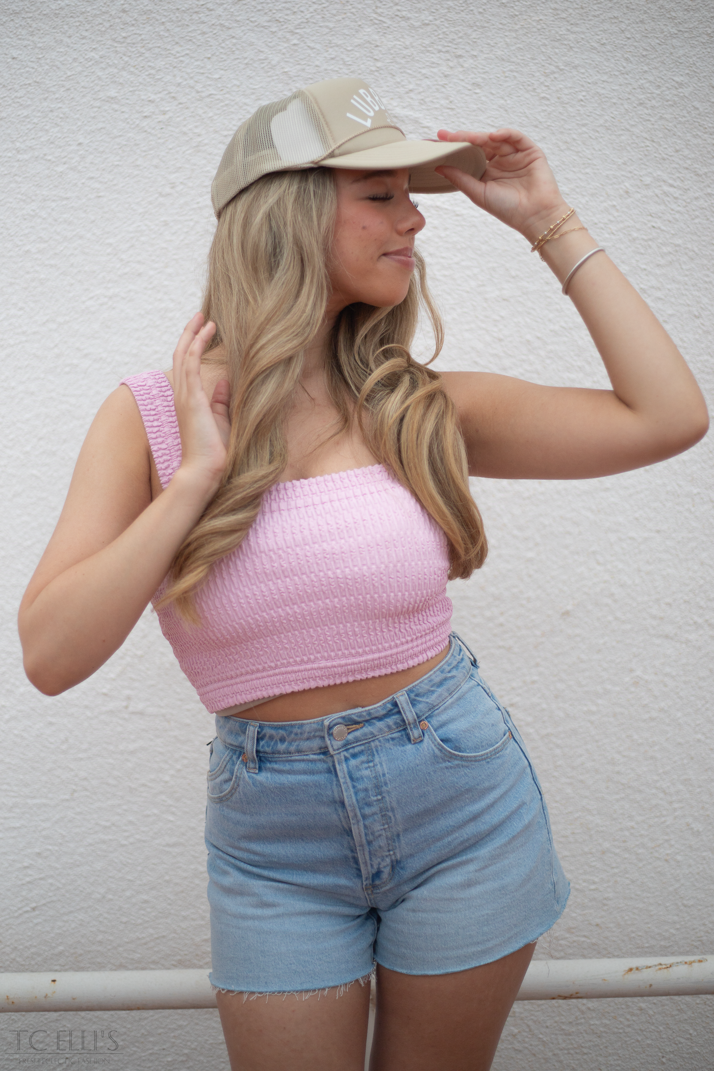 Shirred Square Neck Crop Top