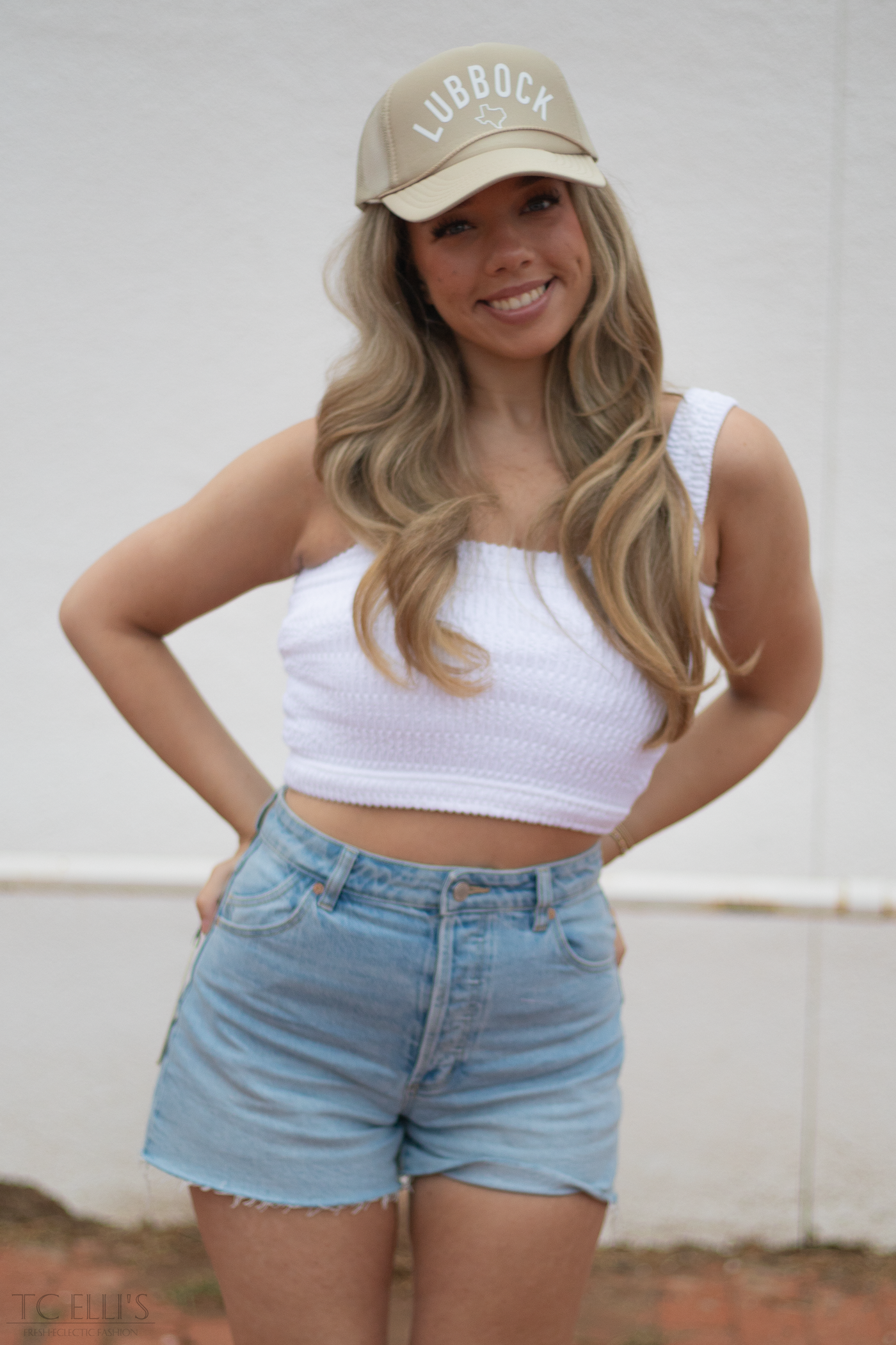 Shirred Square Neck Crop Top