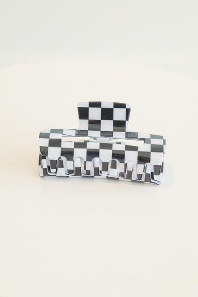 Jumbo Checkered Claw Clip