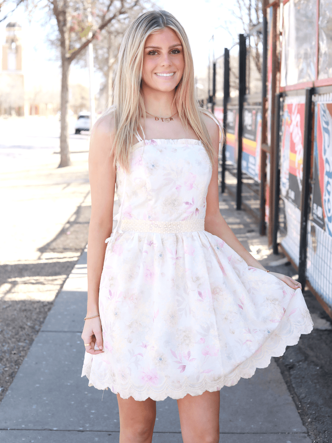 dreaming of a pink dress Mia Belle Girls Pink Butterfly Tulle Dress
