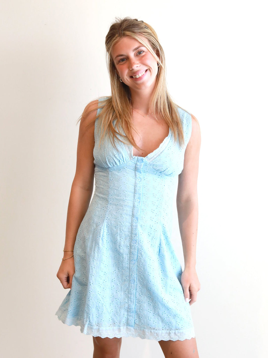 LT Blue Eyelet Dress – TC Elli's