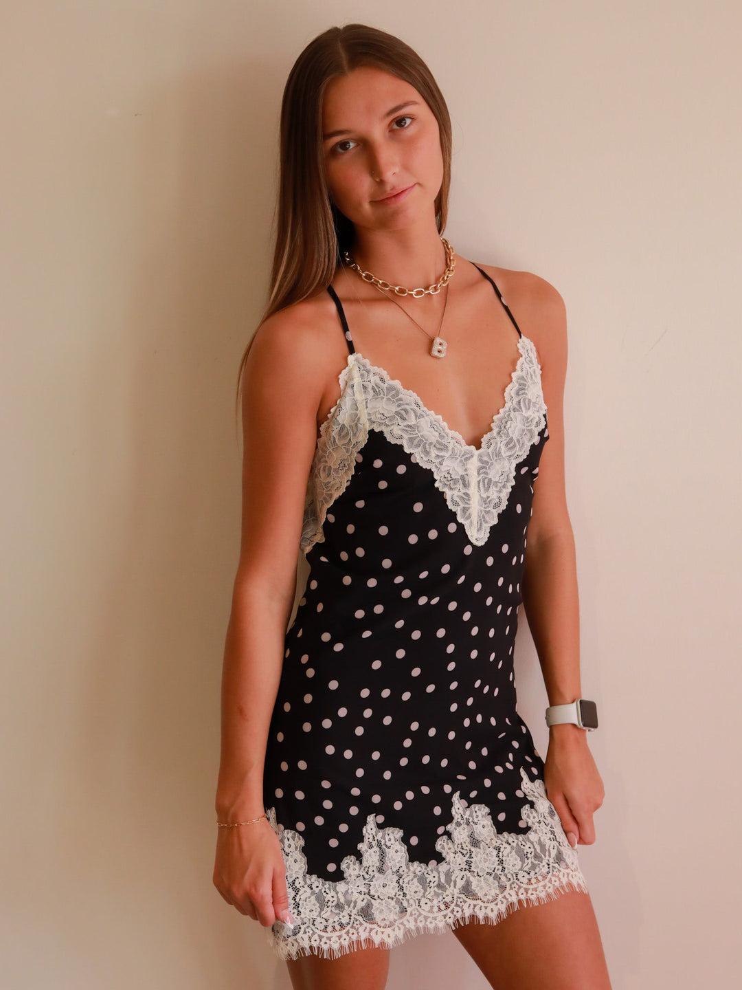 Polka Dot & Lace Dress – Scarlet Road