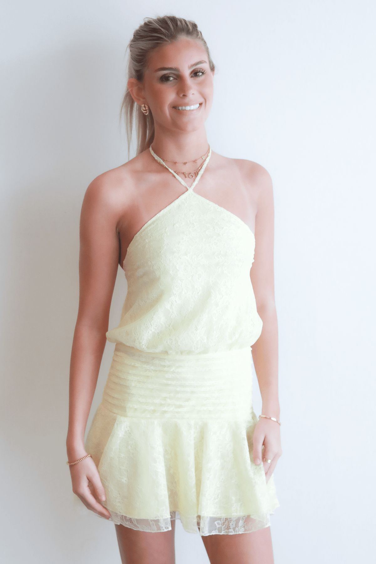 Spring Fling Mini Dress Large / Yellow